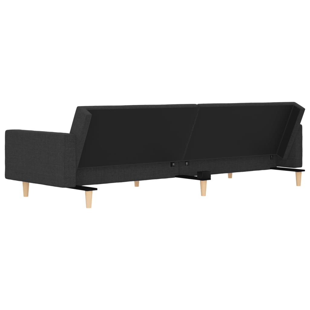 8721012379534_g_en_hd_5 vidaXL 2-Seater Sofa Bed with Two Pillows Dark Grey Fabric - Image 7
