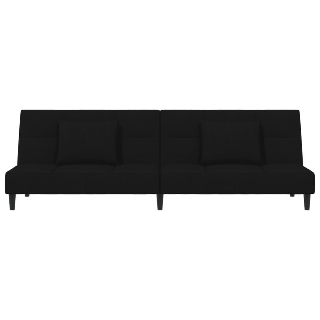 8721012379657_g_en_hd_2 vidaXL 2-Seater Sofa Bed with Two Pillows Black Velvet - Image 4