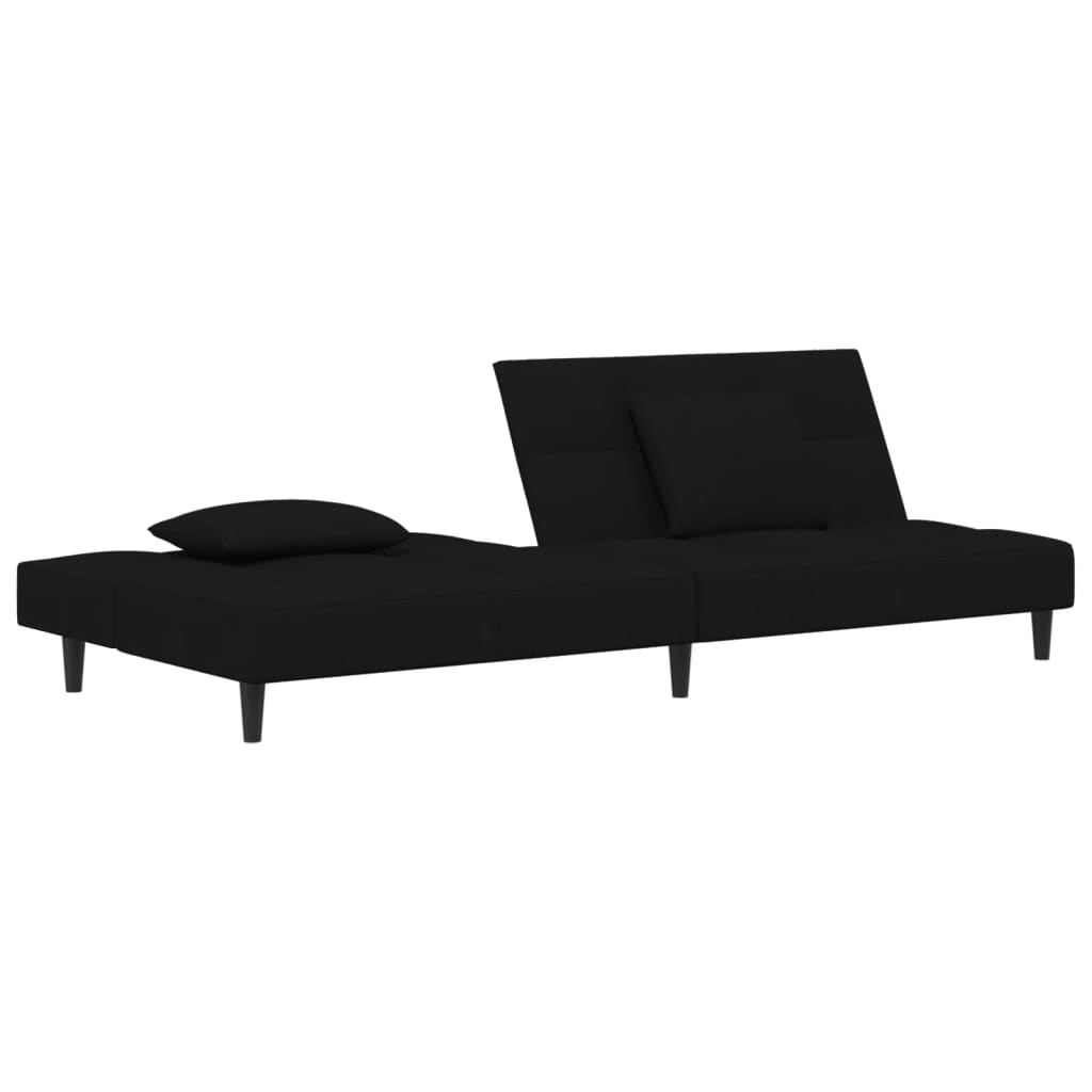 8721012379657_g_en_hd_3 vidaXL 2-Seater Sofa Bed with Two Pillows Black Velvet - Image 5