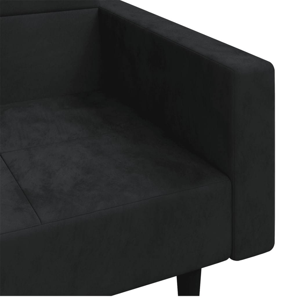8721012379749_g_en_hd_7 vidaXL 2-Seater Sofa Bed with Two Pillows Black Velvet - Image 9