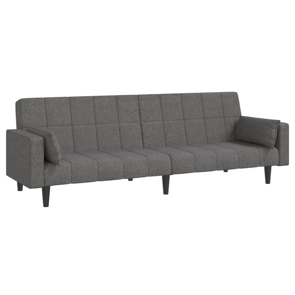 8721012379862_a_en_hd_1 vidaXL 2-Seater Sofa Bed with Two Pillows Light Grey Fabric - Image 2