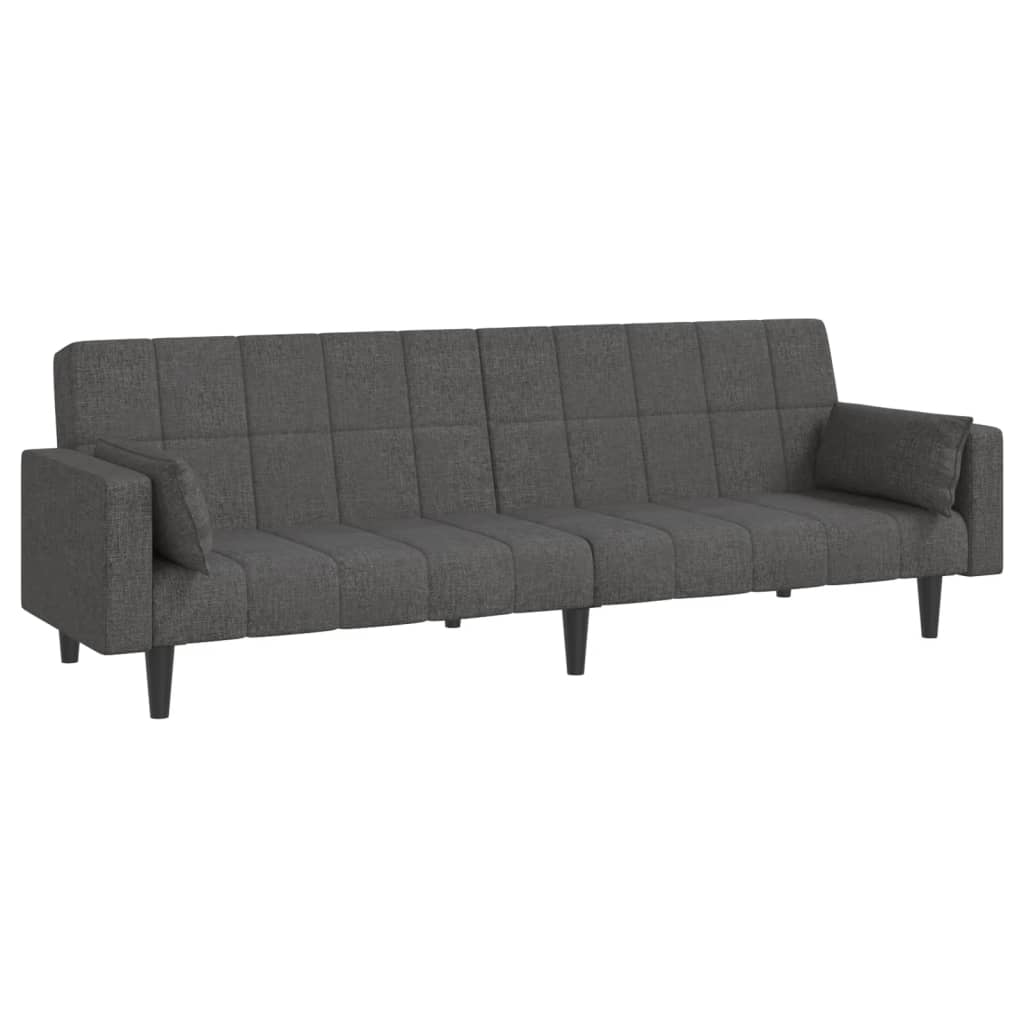 8721012379879_g_en_hd_3 vidaXL 2-Seater Sofa Bed with Two Pillows Dark Grey Fabric - Image 5
