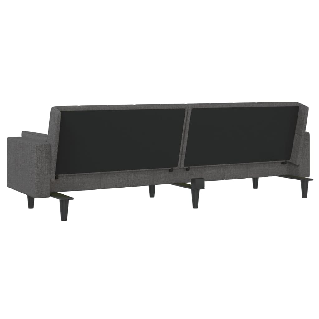 8721012379879_g_en_hd_5 vidaXL 2-Seater Sofa Bed with Two Pillows Dark Grey Fabric - Image 7