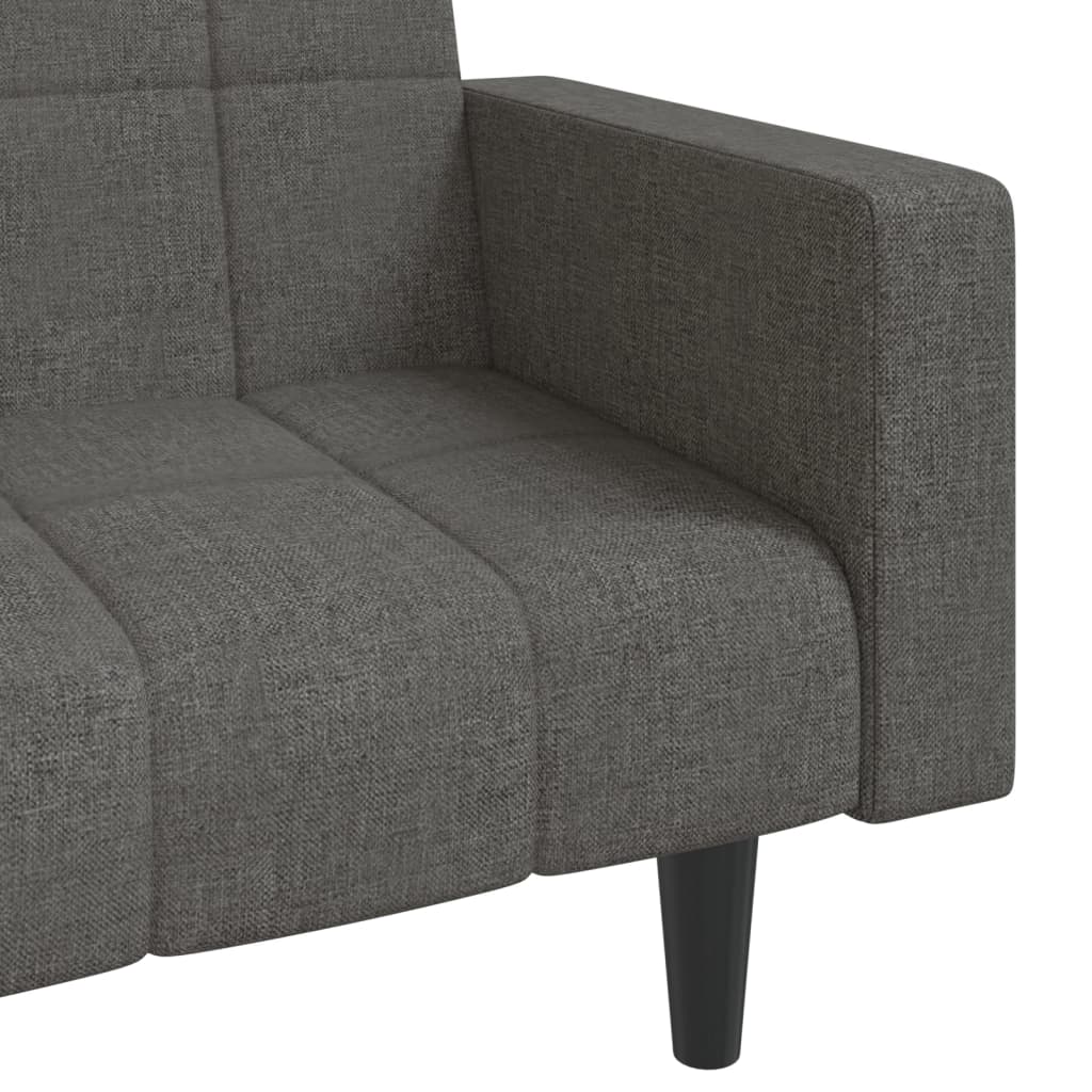 8721012379879_g_en_hd_7 vidaXL 2-Seater Sofa Bed with Two Pillows Dark Grey Fabric - Image 9