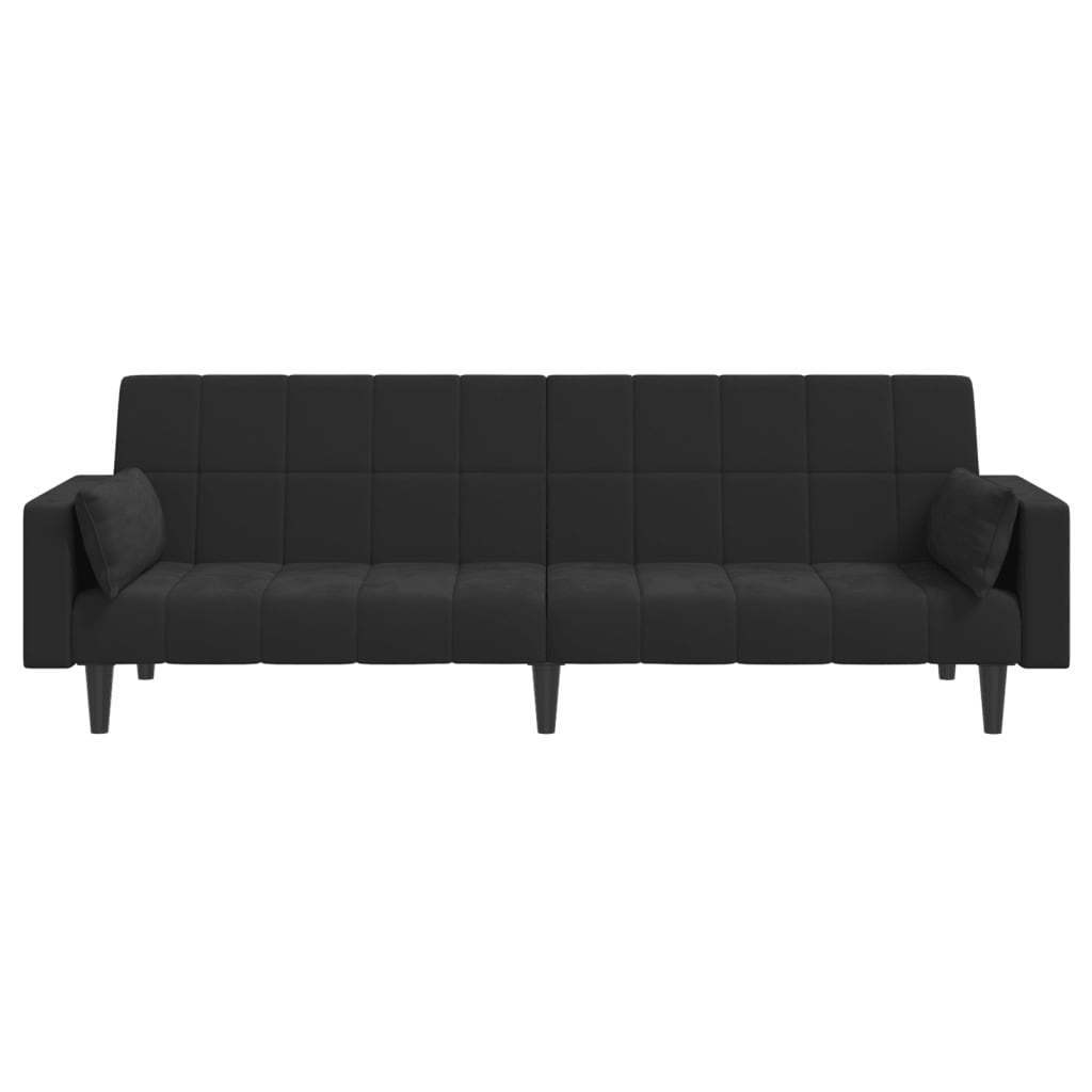 8721012380035_g_en_hd_3 vidaXL 2-Seater Sofa Bed with Two Pillows Black Velvet - Image 5