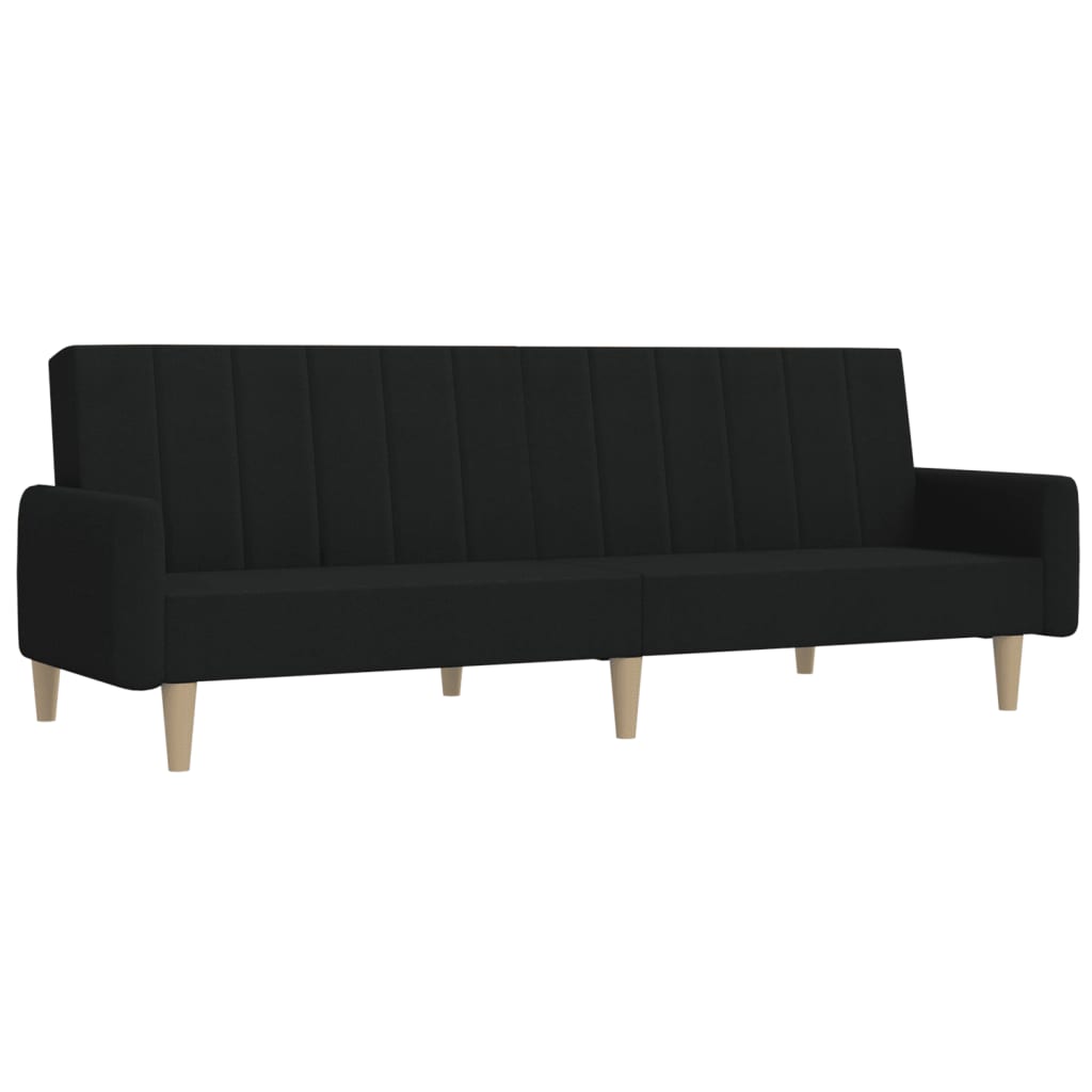 8721012380073_a_en_hd_1 vidaXL 2-Seater Sofa Bed Black Fabric - Image 2