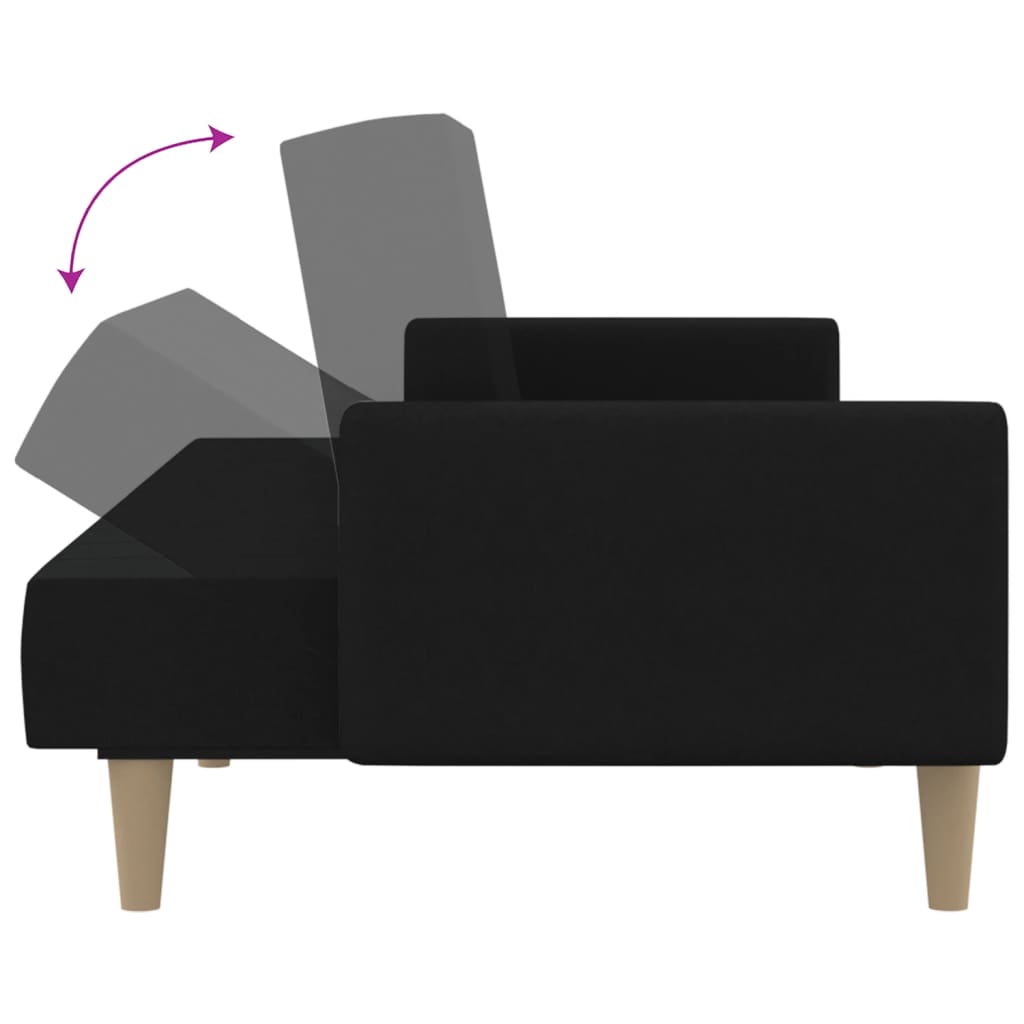 8721012380073_g_en_hd_5 vidaXL 2-Seater Sofa Bed Black Fabric - Image 7