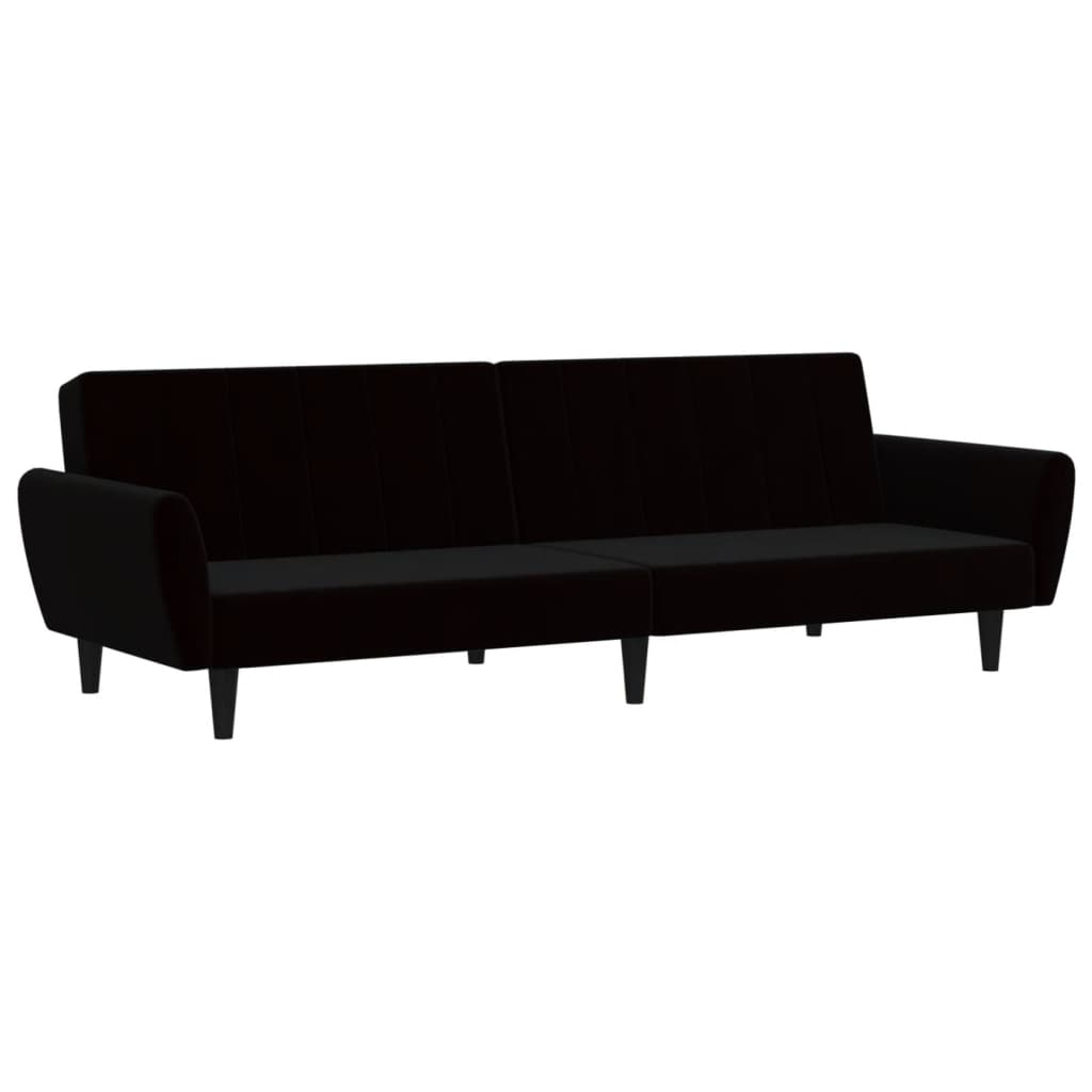 8721012380165_a_en_hd_1 vidaXL 2-Seater Sofa Bed Black Velvet - Image 2
