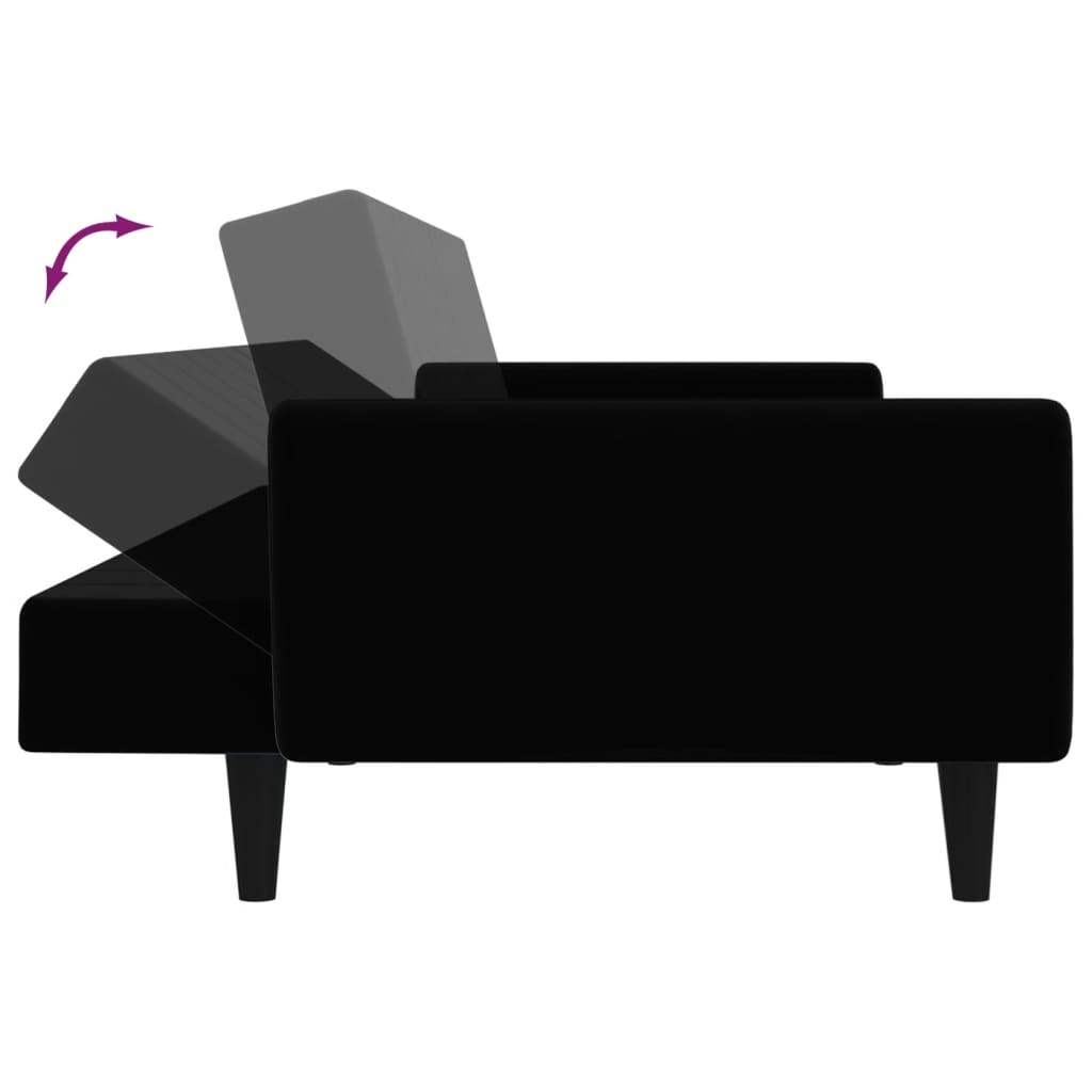 8721012380165_g_en_hd_5 vidaXL 2-Seater Sofa Bed Black Velvet - Image 7
