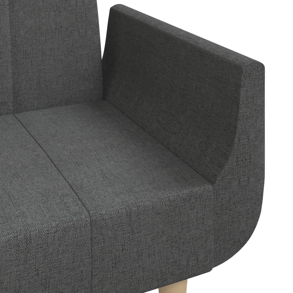 8721012380233_g_en_hd_8 vidaXL 2-Seater Sofa Bed with Two Pillows Dark Grey Fabric - Image 10