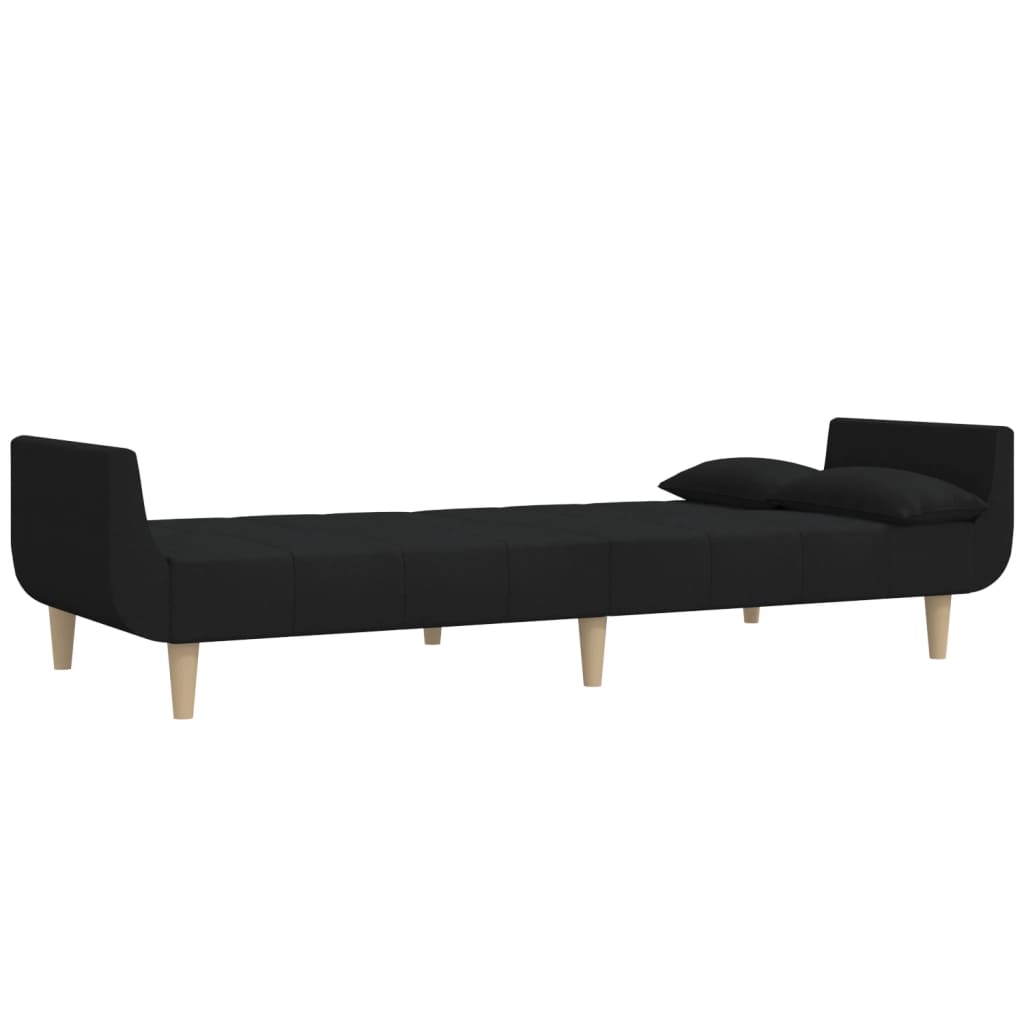 8721012380240_g_en_hd_4 vidaXL 2-Seater Sofa Bed with Two Pillows Black Fabric - Image 6