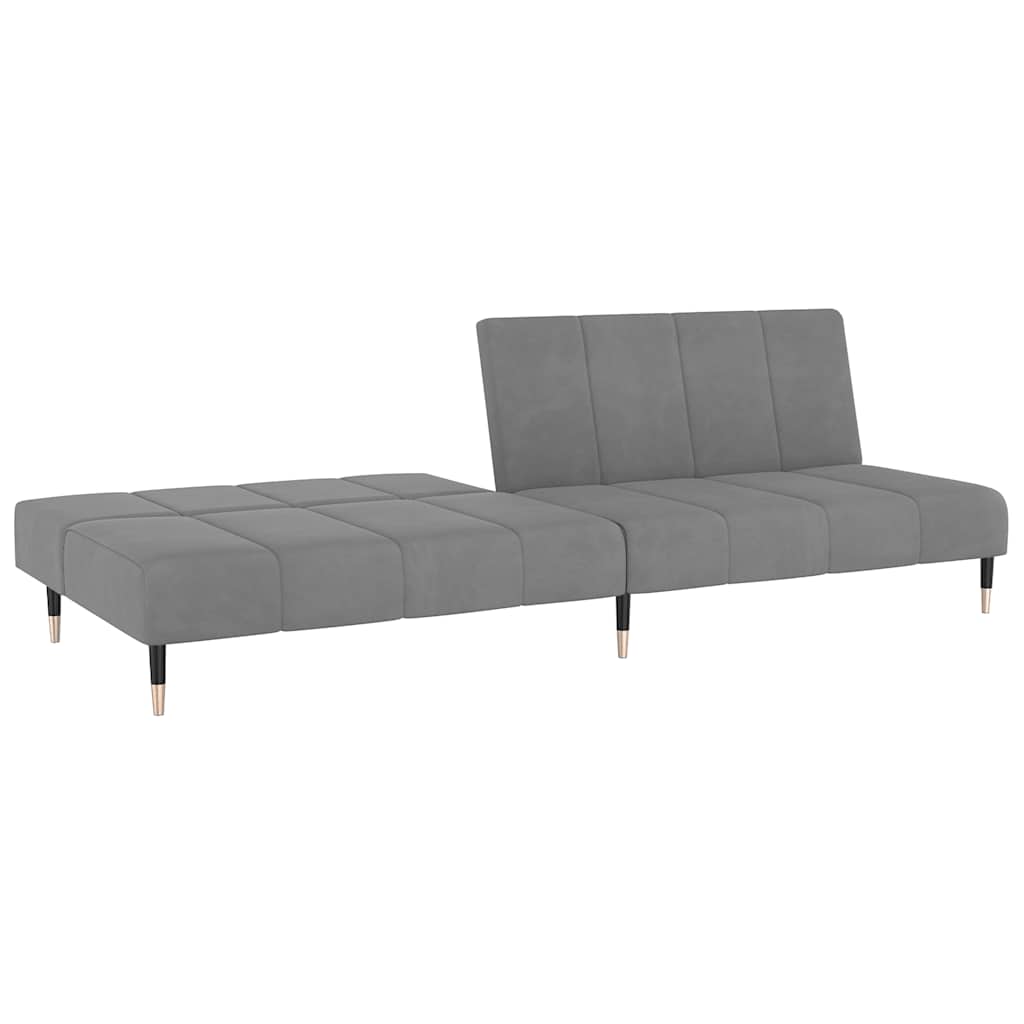 8721012380271_g_en_hd_2 vidaXL 2-Seater Sofa Bed Light Grey Velvet - Image 4
