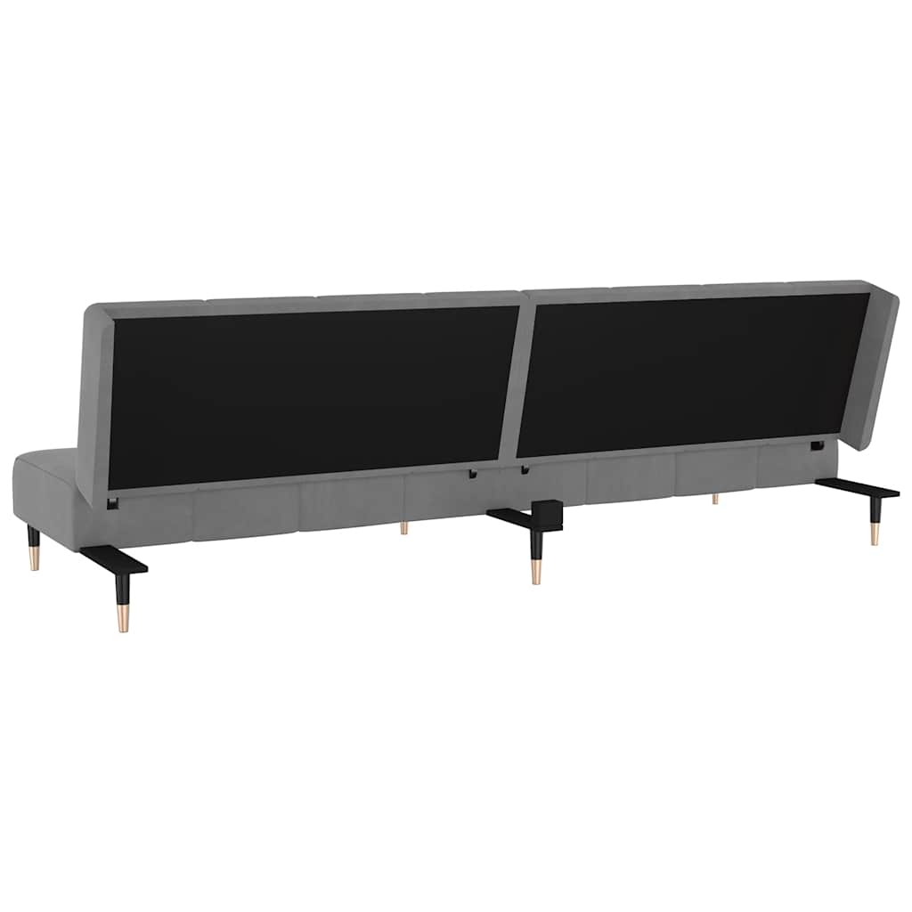 8721012380271_g_en_hd_5 vidaXL 2-Seater Sofa Bed Light Grey Velvet - Image 7