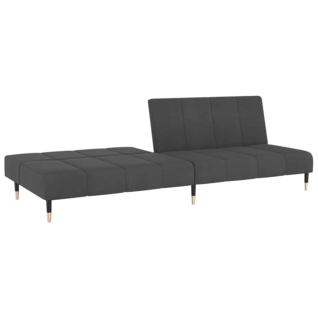 8721012380288_g_en_hd_2 vidaXL 2-Seater Sofa Bed Dark Grey Velvet - Image 4