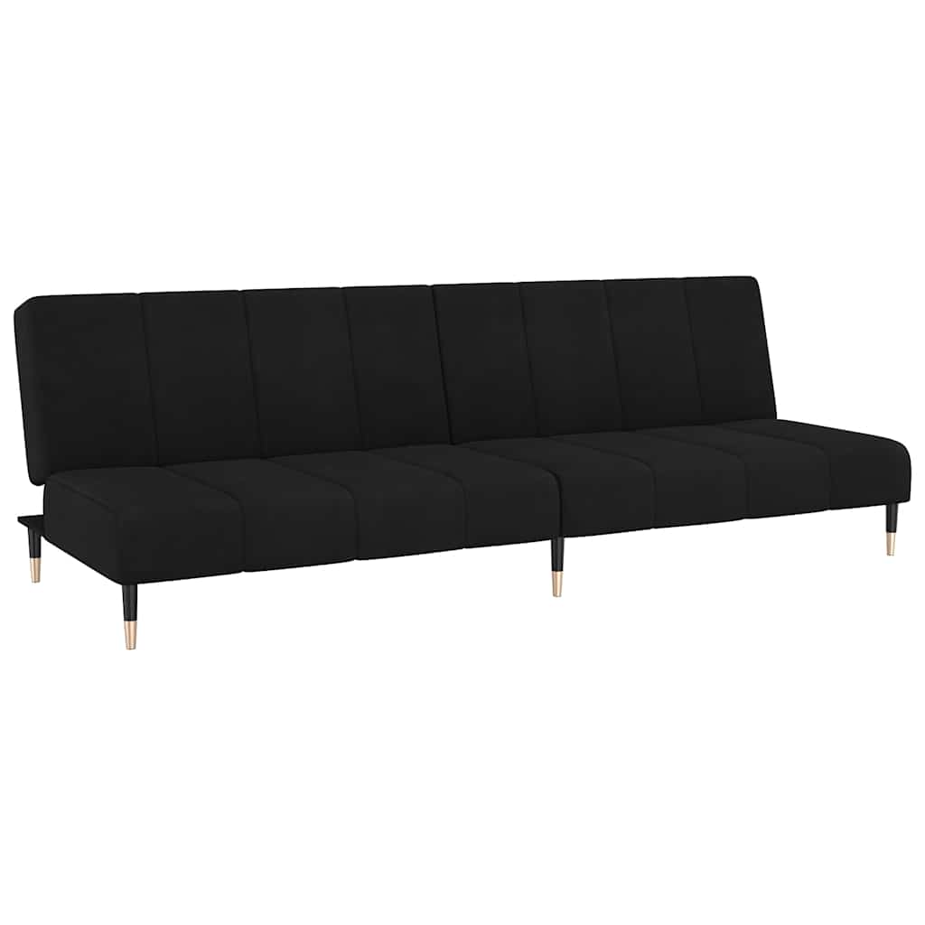8721012380332_a_en_hd_1 vidaXL 2-Seater Sofa Bed Black Velvet - Image 2