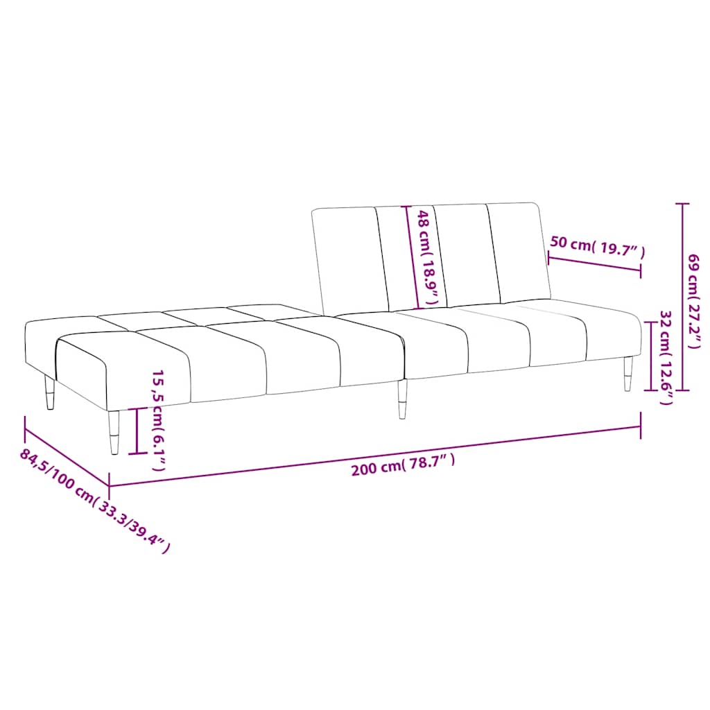 8721012380332_g_en_hd_9 vidaXL 2-Seater Sofa Bed Black Velvet - Image 11