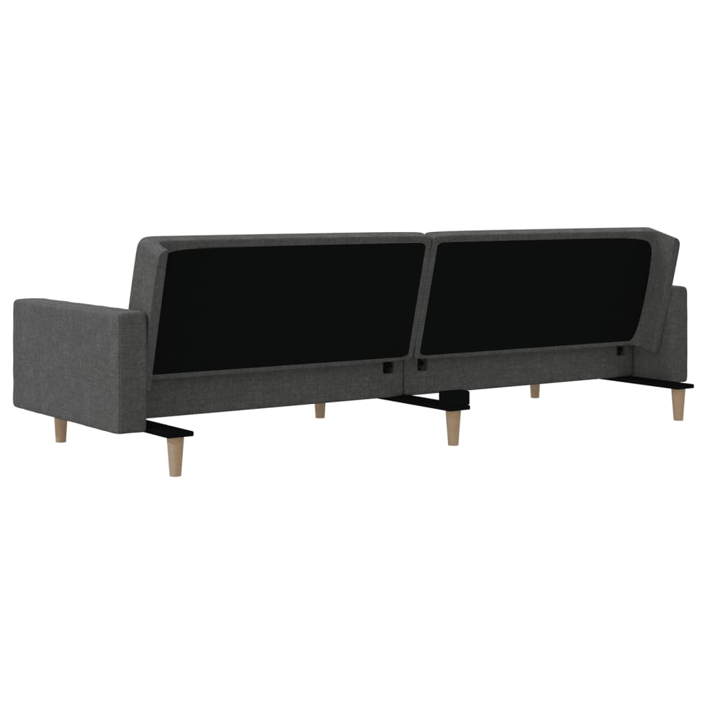 8721012380516_g_en_hd_6 vidaXL 2-Seater Sofa Bed with Two Pillows Dark Grey Fabric - Image 8