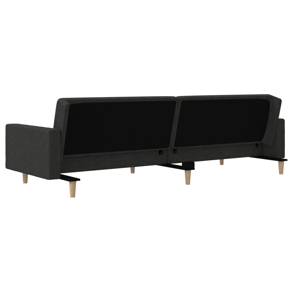 8721012380523_g_en_hd_6 vidaXL 2-Seater Sofa Bed with Two Pillows Black Fabric - Image 8