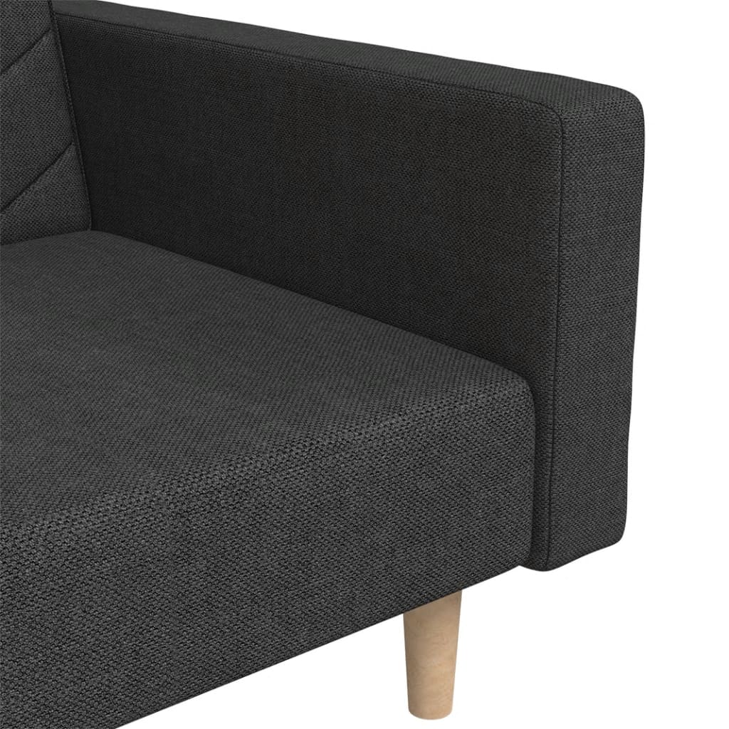 8721012380523_g_en_hd_7 vidaXL 2-Seater Sofa Bed with Two Pillows Black Fabric - Image 9