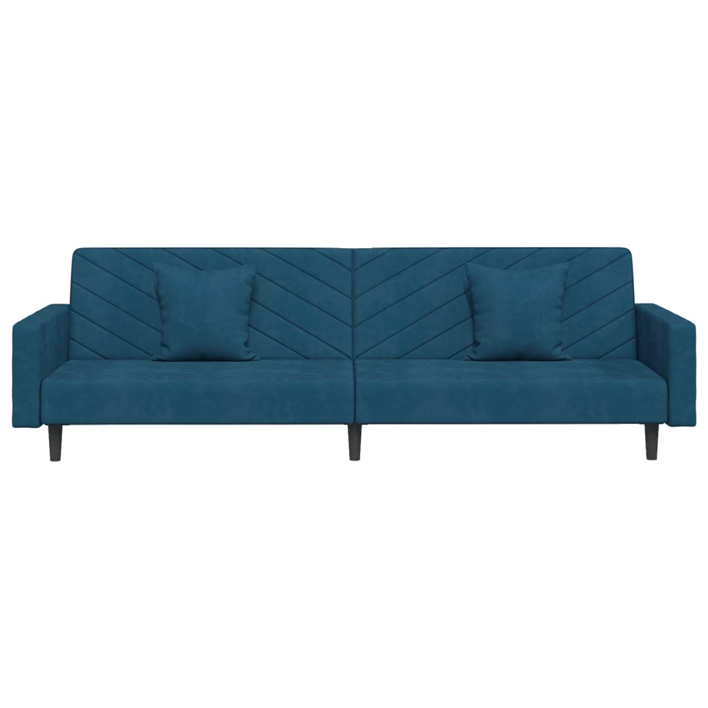 8721012380684_g_en_hd_3 vidaXL 2-Seater Sofa Bed with Two Pillows Blue Velvet - Image 5