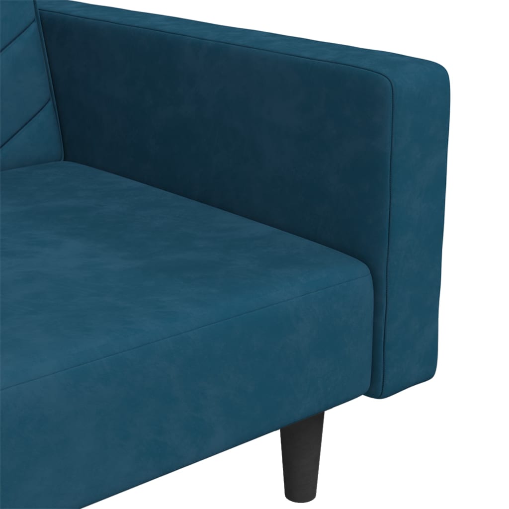 8721012380684_g_en_hd_7 vidaXL 2-Seater Sofa Bed with Two Pillows Blue Velvet - Image 9