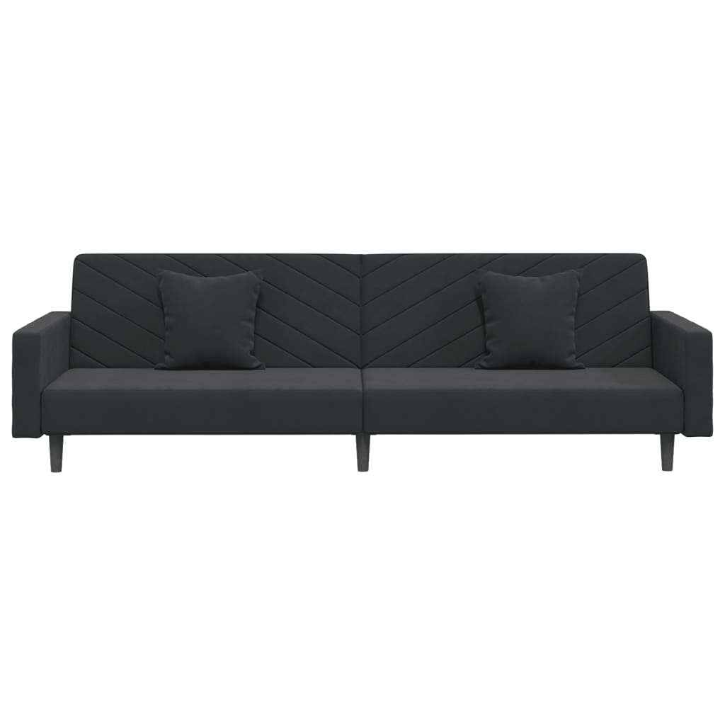 8721012380745_g_en_hd_3 vidaXL 2-Seater Sofa Bed with Two Pillows Black Velvet - Image 5