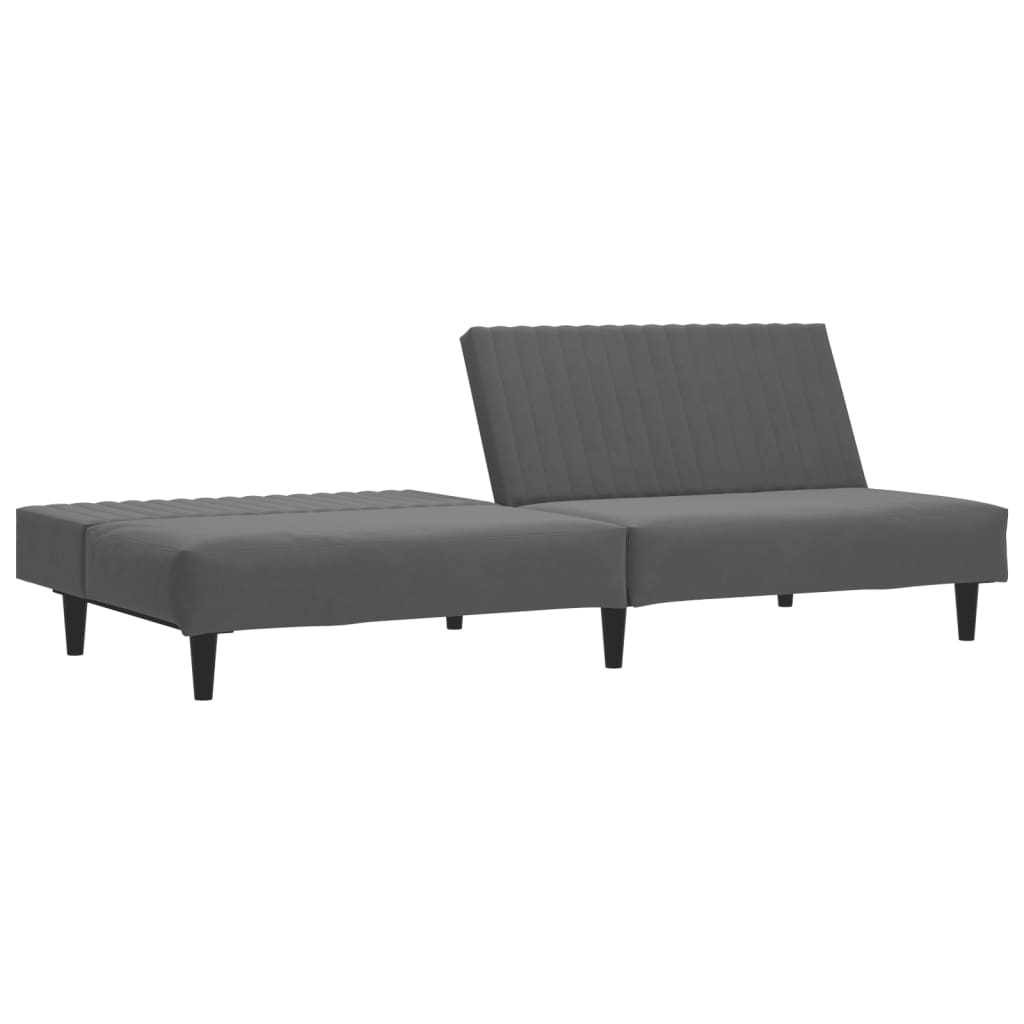 8721012380783_g_en_hd_2 vidaXL 2-Seater Sofa Bed Dark Grey Velvet - Image 4