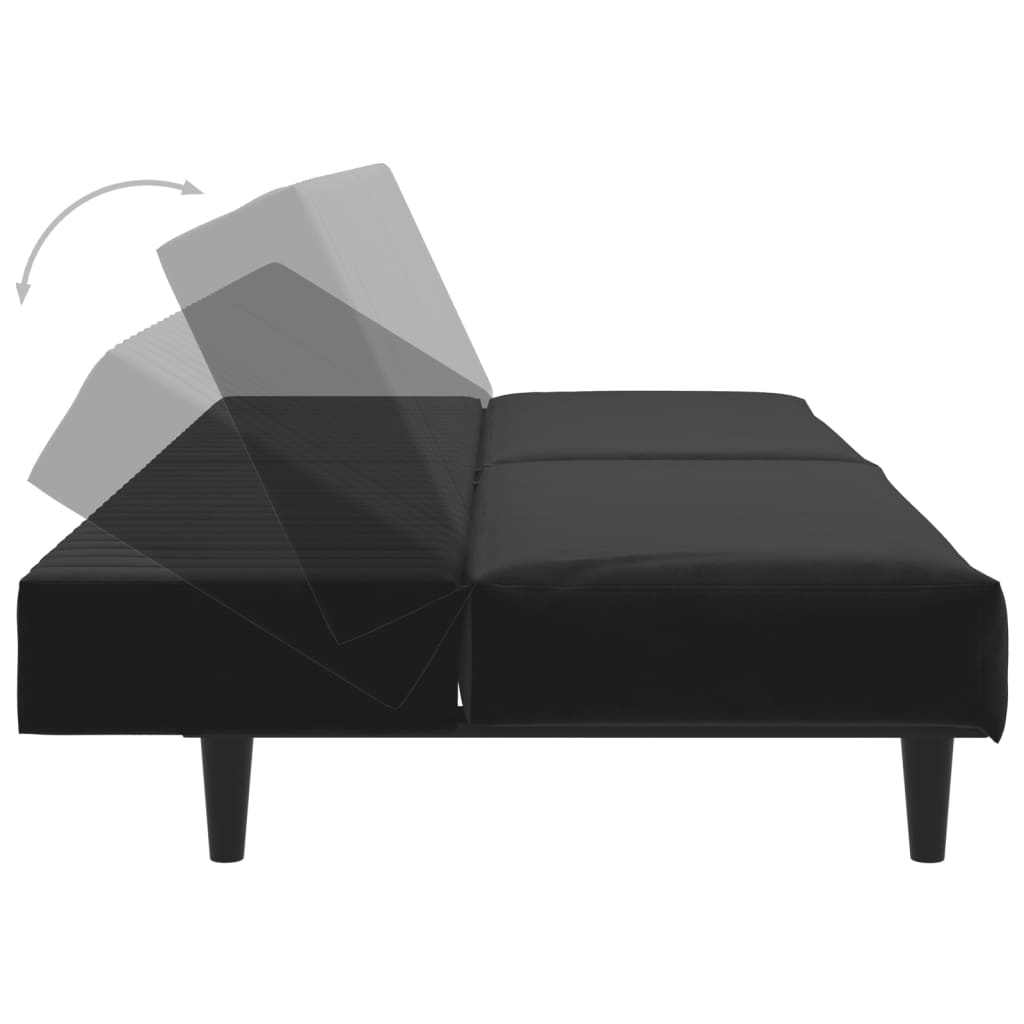 8721012380837_g_en_hd_5 vidaXL 2-Seater Sofa Bed Black Velvet - Image 7