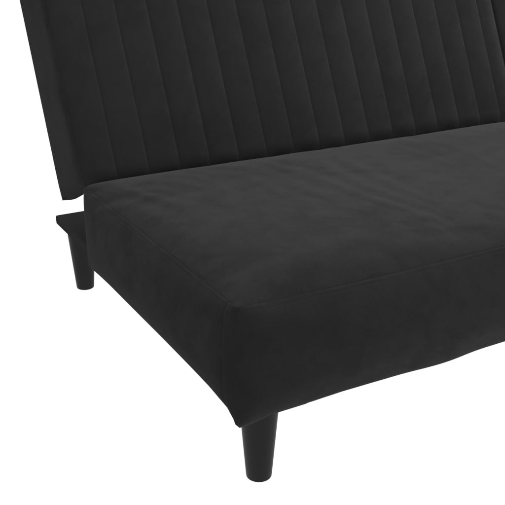 8721012380837_g_en_hd_7 vidaXL 2-Seater Sofa Bed Black Velvet - Image 9