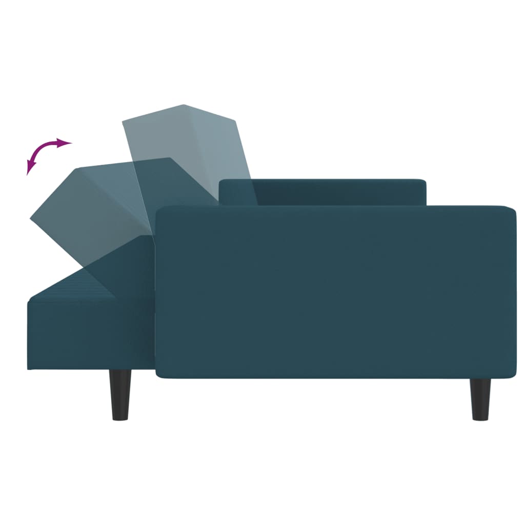 8721012380875_g_en_hd_5 vidaXL 2-Seater Sofa Bed Blue Velvet - Image 7