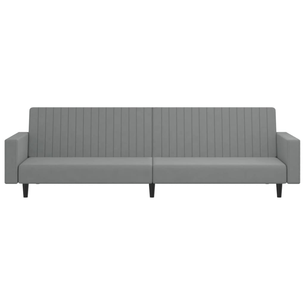 8721012380882_g_en_hd_3 vidaXL 2-Seater Sofa Bed Light Grey Velvet - Image 5