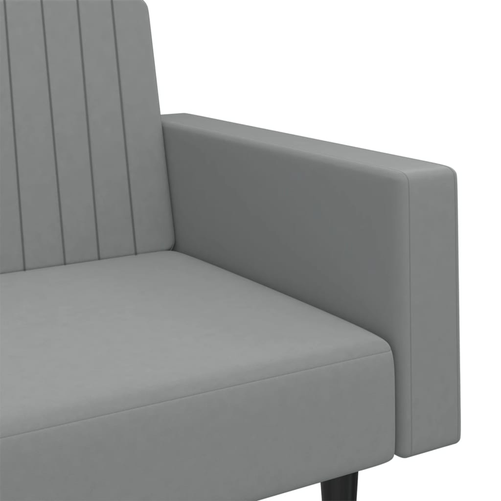 8721012380882_g_en_hd_7 vidaXL 2-Seater Sofa Bed Light Grey Velvet - Image 9