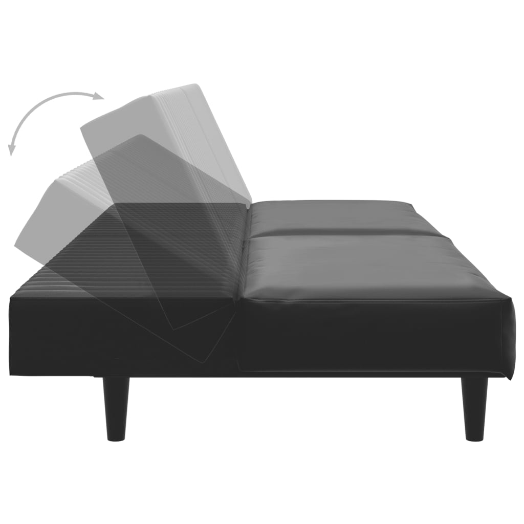 8721012380981_g_en_hd_5 vidaXL 2-Seater Sofa Bed Black Faux Leather - Image 7