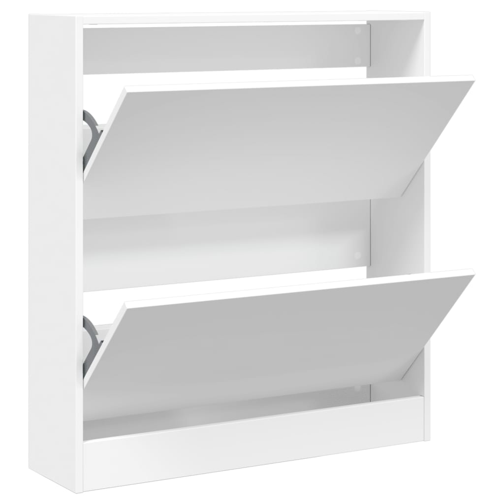 8721012381537_a_en_hd_1 vidaXL Shoe Cabinet White 80x21x87.5 cm Engineered Wood - Image 2