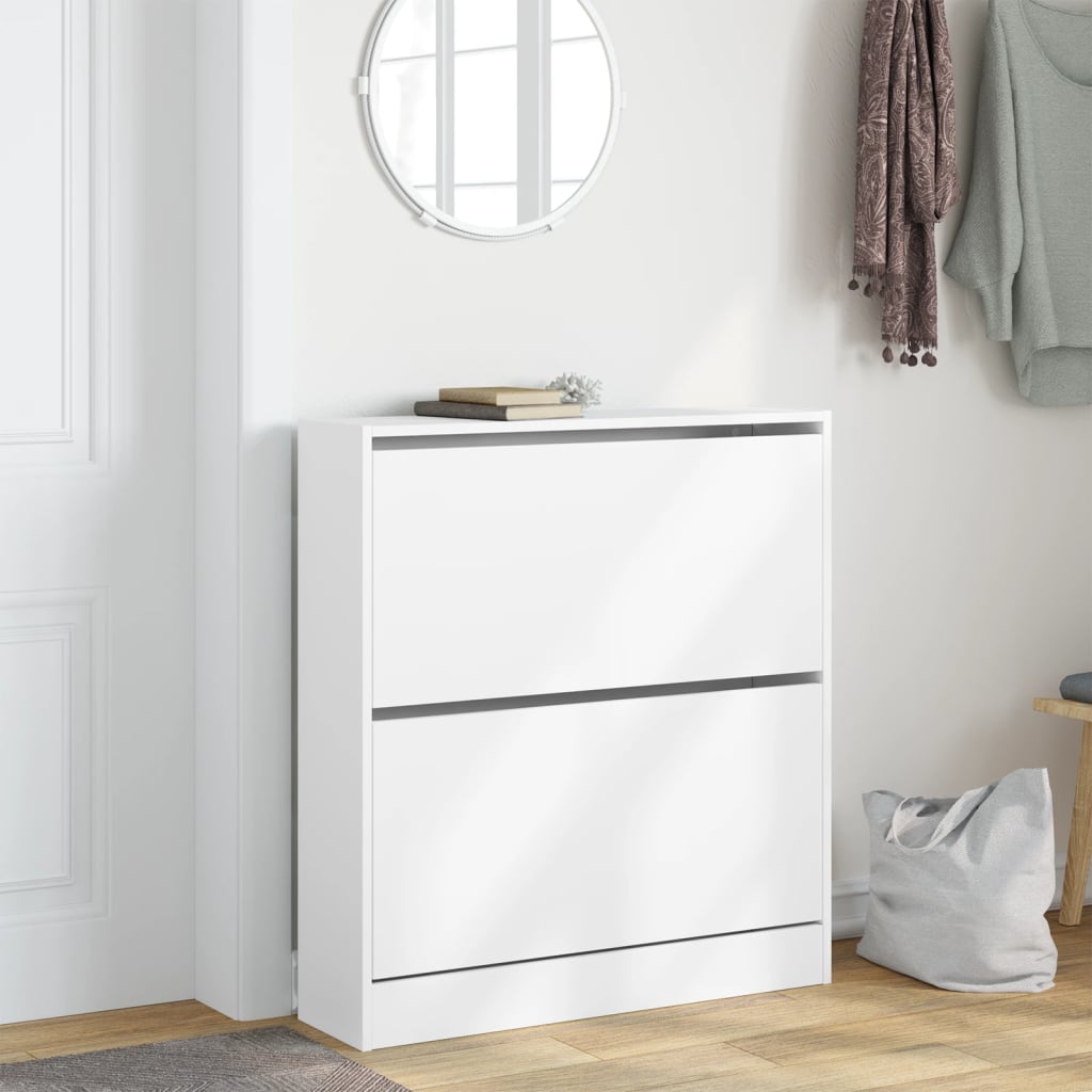 8721012381537_g_en_hd_1 vidaXL Shoe Cabinet White 80x21x87.5 cm Engineered Wood - Image 4