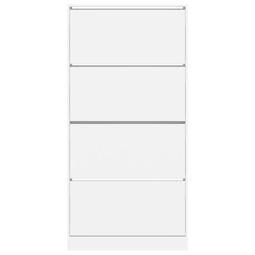 8721012385580_g_en_hd_4 vidaXL Shoe Cabinet with 4 Flip-Drawers White 80x21x163.5 cm - Image 7