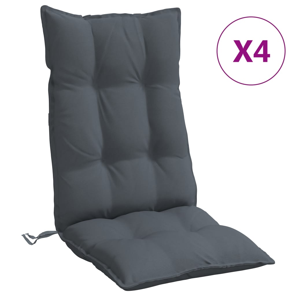 8721012386297_a_en_hd_1 vidaXL Highback Chair Cushions 4 pcs Anthracite Oxford Fabric - Image 2