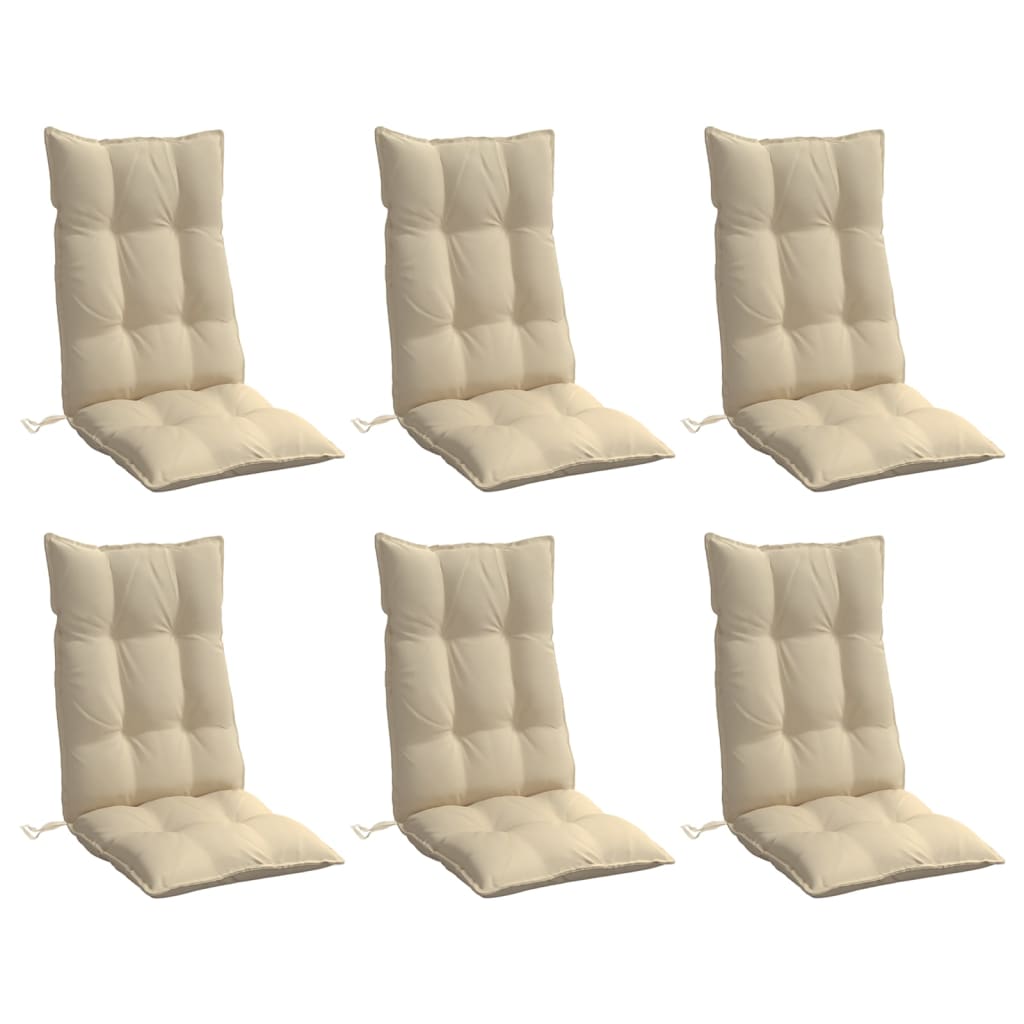8721012386396_g_en_hd_1 vidaXL Highback Chair Cushions 6 pcs Beige Oxford Fabric - Image 3