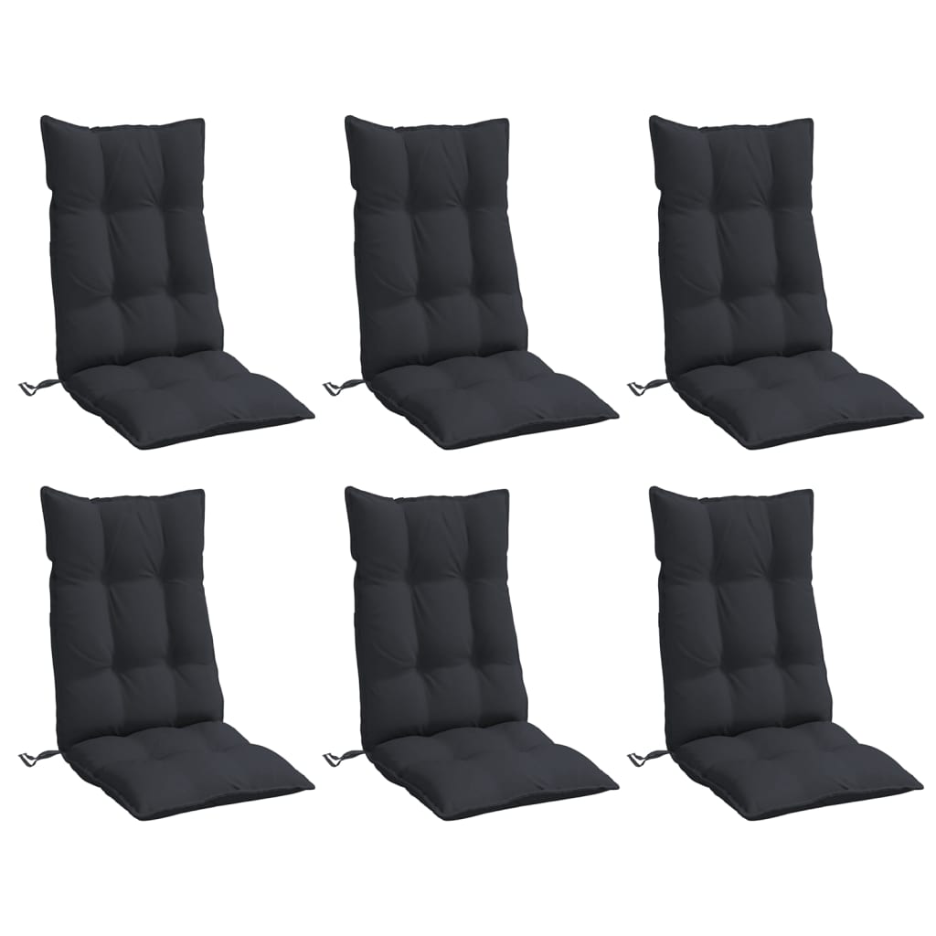 8721012386518_g_en_hd_1 vidaXL Highback Chair Cushions 6 pcs Black Oxford Fabric - Image 3