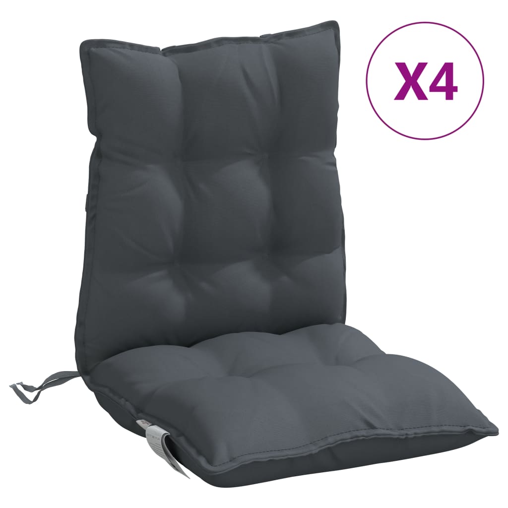8721012386983_a_en_hd_1 vidaXL Lowback Chair Cushions 4 pcs Anthracite Oxford Fabric - Image 2