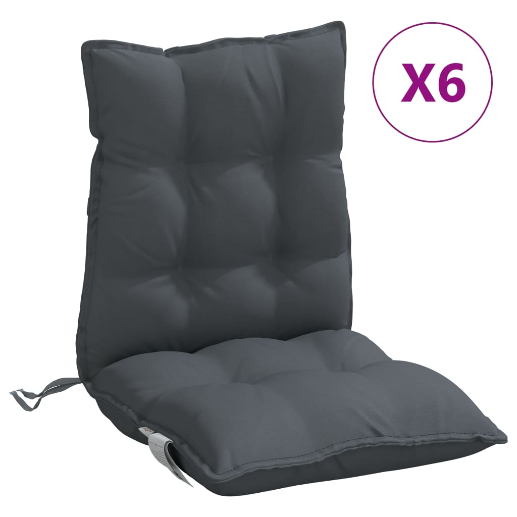 8721012386990_a_en_hd_1 vidaXL Lowback Chair Cushions 6 pcs Anthracite Oxford Fabric - Image 2