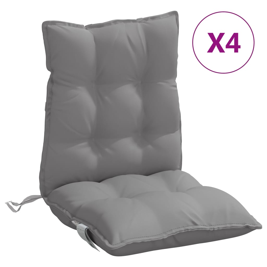 8721012387010_a_en_hd_1 vidaXL Lowback Chair Cushions 4 pcs Grey Oxford Fabric - Image 2