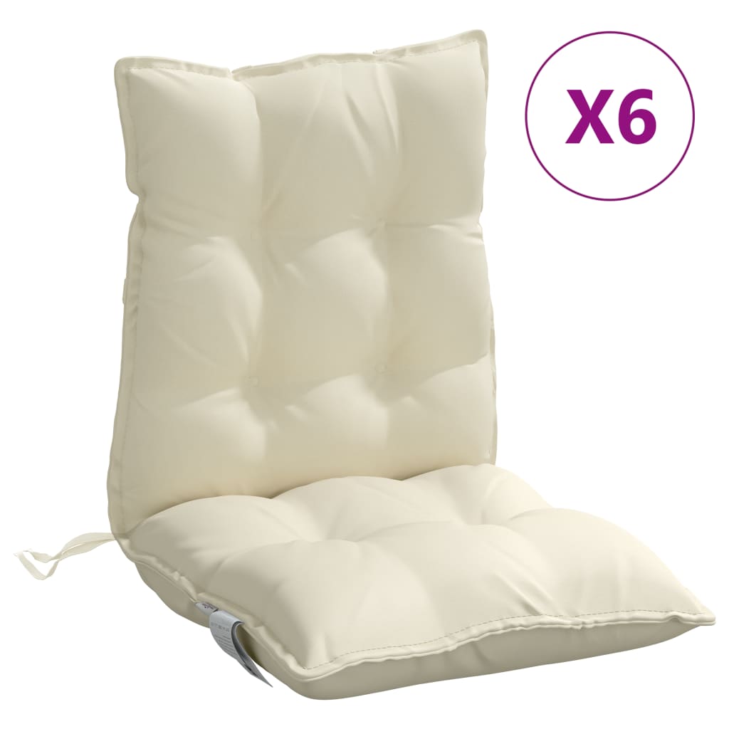 8721012387058_a_en_hd_1 vidaXL Lowback Chair Cushions 6 pcs Cream Oxford Fabric - Image 2