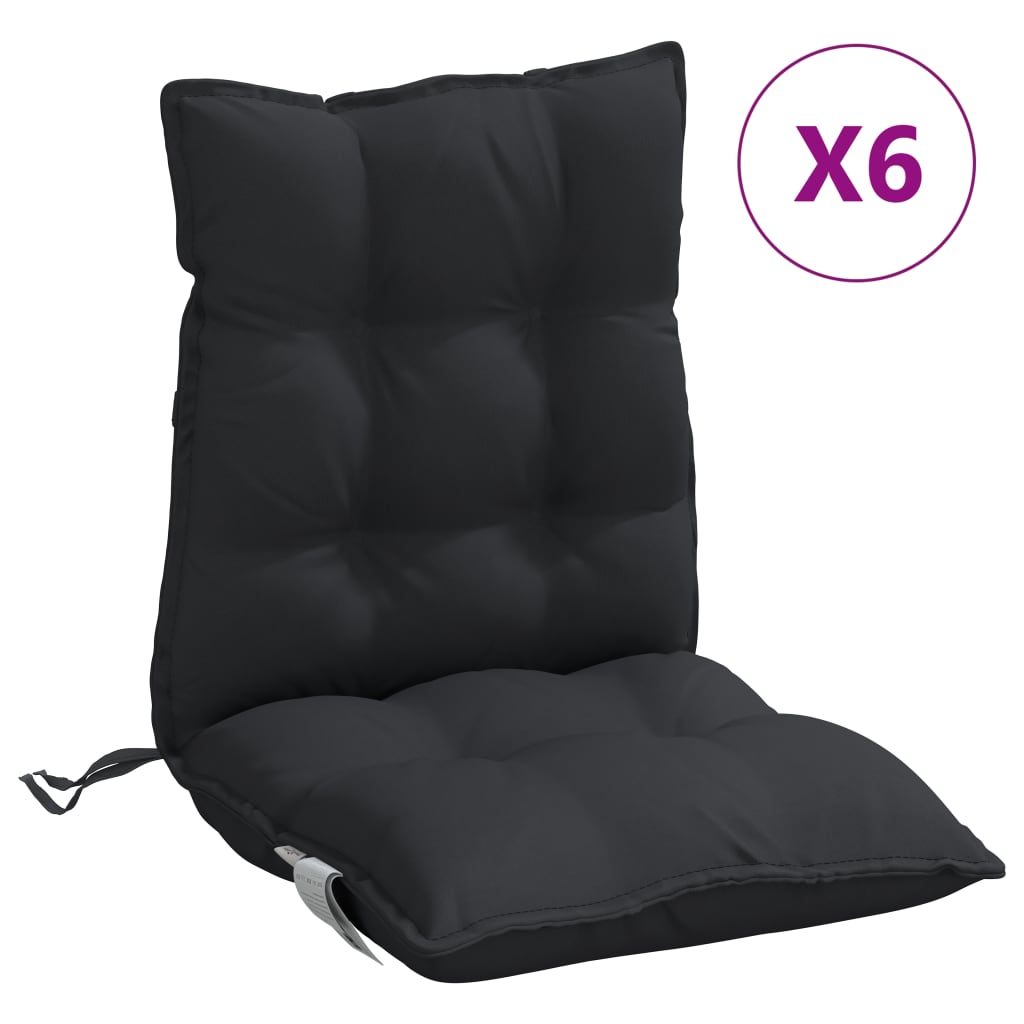 8721012387201_a_en_hd_1 vidaXL Lowback Chair Cushions 6 pcs Black Oxford Fabric - Image 2