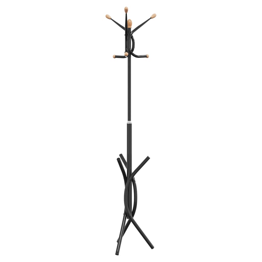 8721012408005_a_en_hd_1 vidaXL Coat Stand Black 176 cm Powder-coated Iron - Image 2