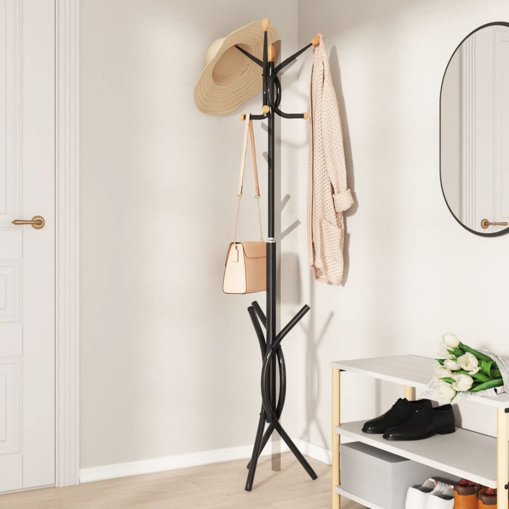8721012408005_g_en_hd_1 vidaXL Coat Stand Black 176 cm Powder-coated Iron - Image 3