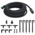 vidaXL Garden Soaker Hose Black 0.6" 10 m Rubber - Image 2