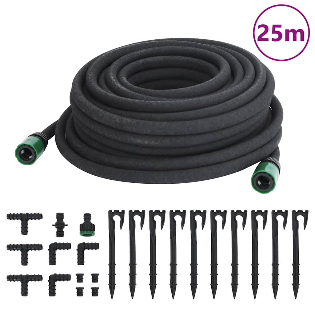 8721012409125_a_en_hd_1 vidaXL Garden Soaker Hose Black 0.6" 25 m Rubber - Image 1
