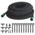 vidaXL Garden Soaker Hose Black 0.6" 25 m Rubber - Image 2