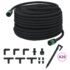 vidaXL Garden Soaker Hose Black 0.6" 50 m Rubber - Image 2